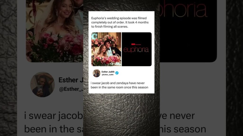 Euphoria Wedding Chaos?! Zendaya & Jacob Elordi Never Filmed Together?! 😳