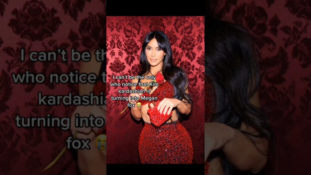 I can't be the only one who noticed that Kim Kardashian is turning into Megan Fox 😭