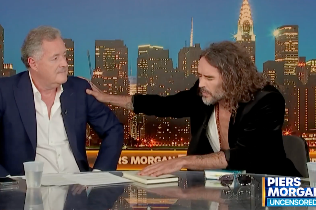 Piers Morgan says he was surprised by ‘inappropriately tactile’ Russell Brand during widely mocked interview