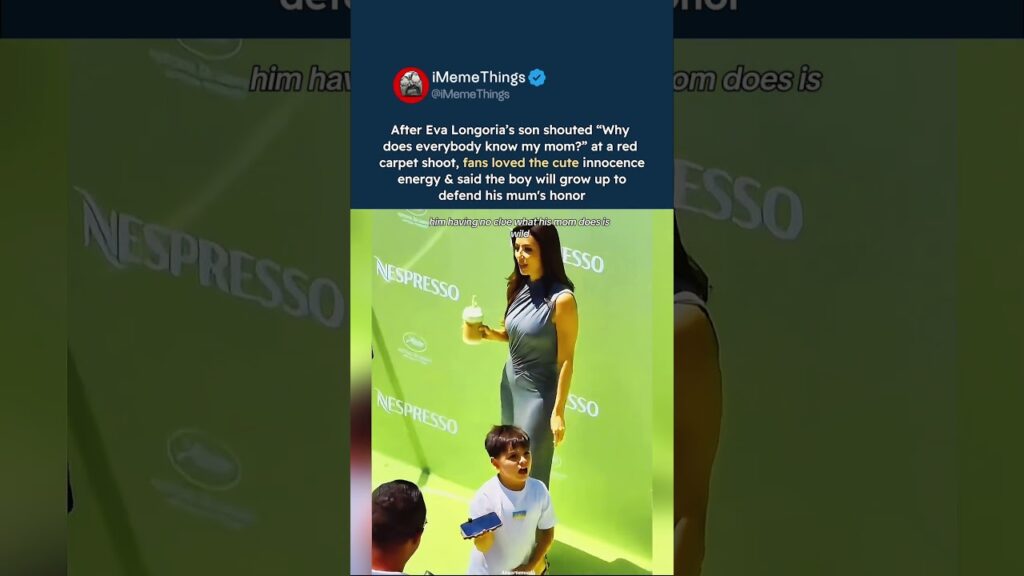 eva longoria’s son steals the show with adorable red carpet curiosity #evalongoria