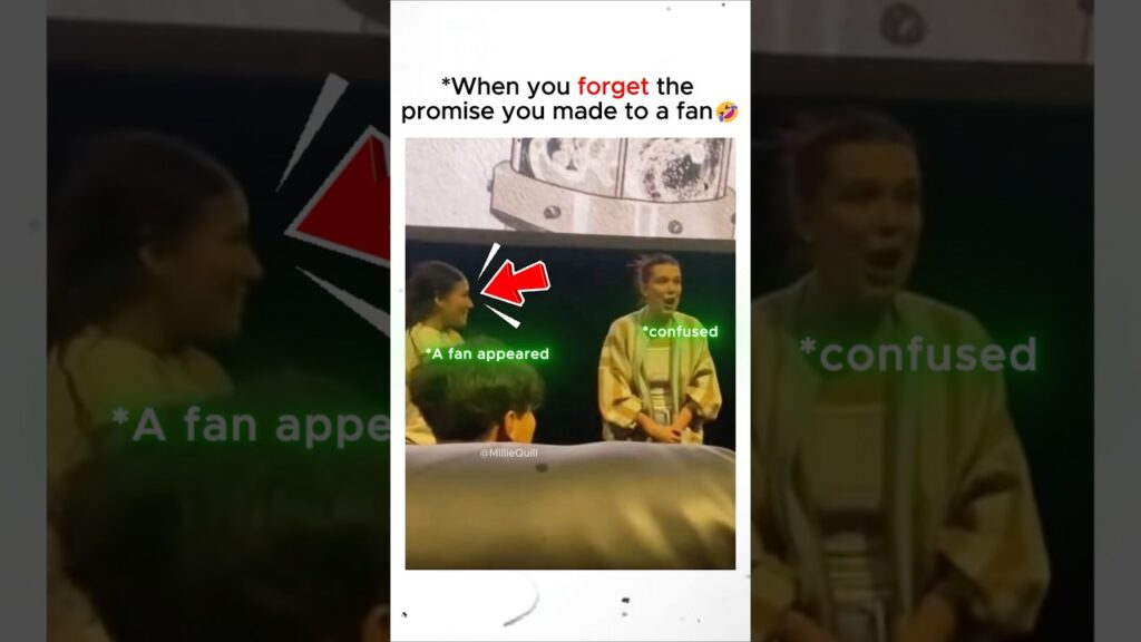 When you forget the promise you made to a fan #Milliebobbybrown