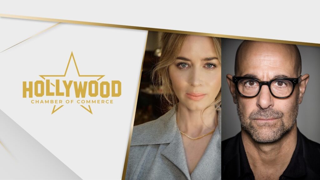 Emily Blunt and Stanley Tucci Double Walk of Fame Ceremony