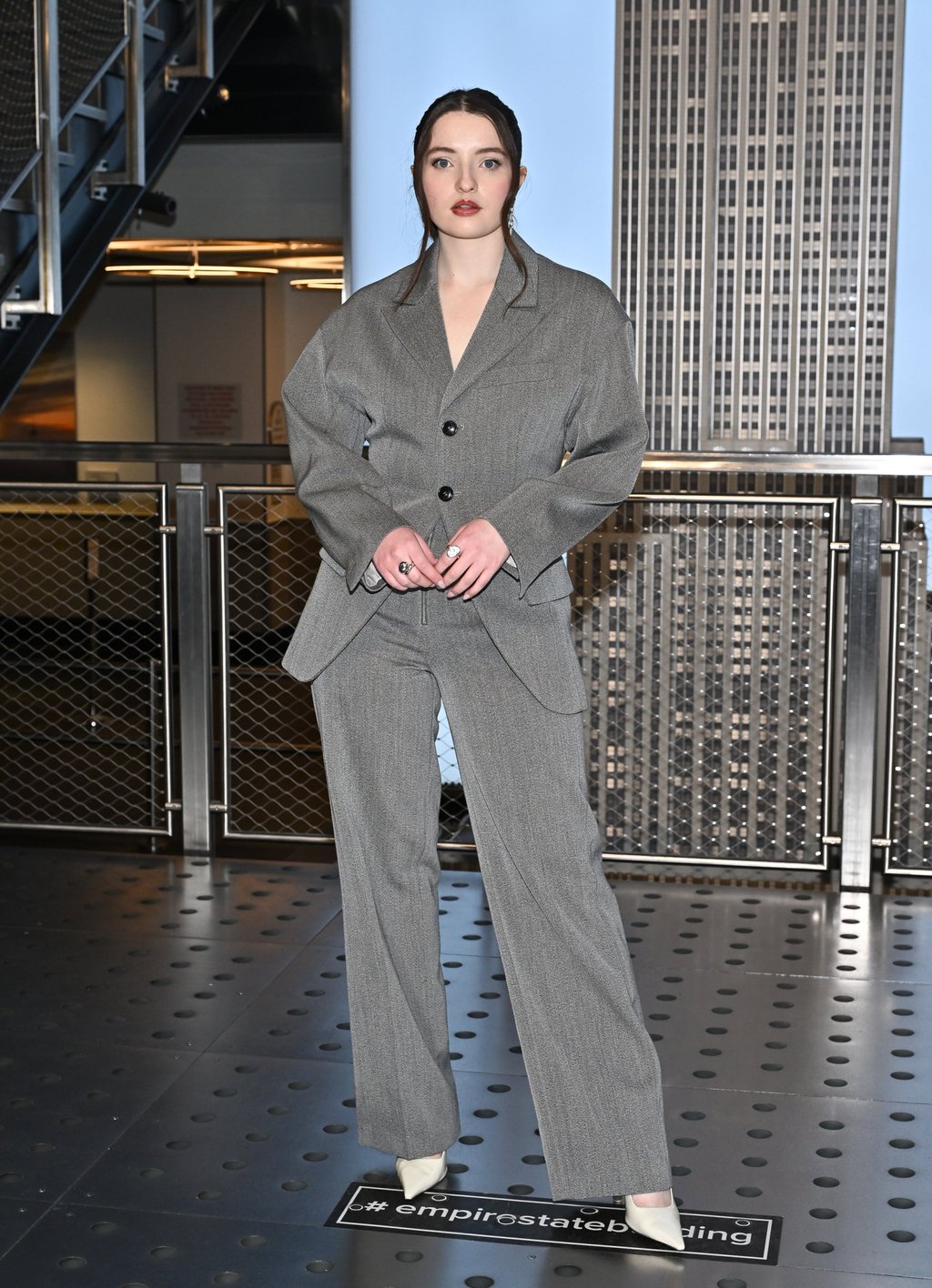 Lucy Halliday at the Empire State Building, on April 7. Photo: Invision/AP
