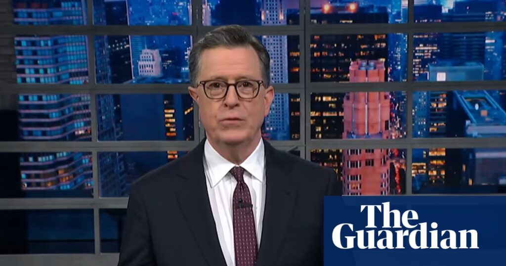 Colbert on Trump’s Iran speech: old news ‘delivered by a narcotized turtle’ | Late-night TV roundup