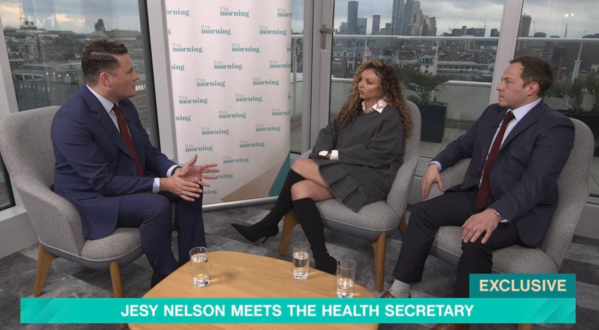 Wes Streeting meeting Jesy Nelson and Giles Lomax
