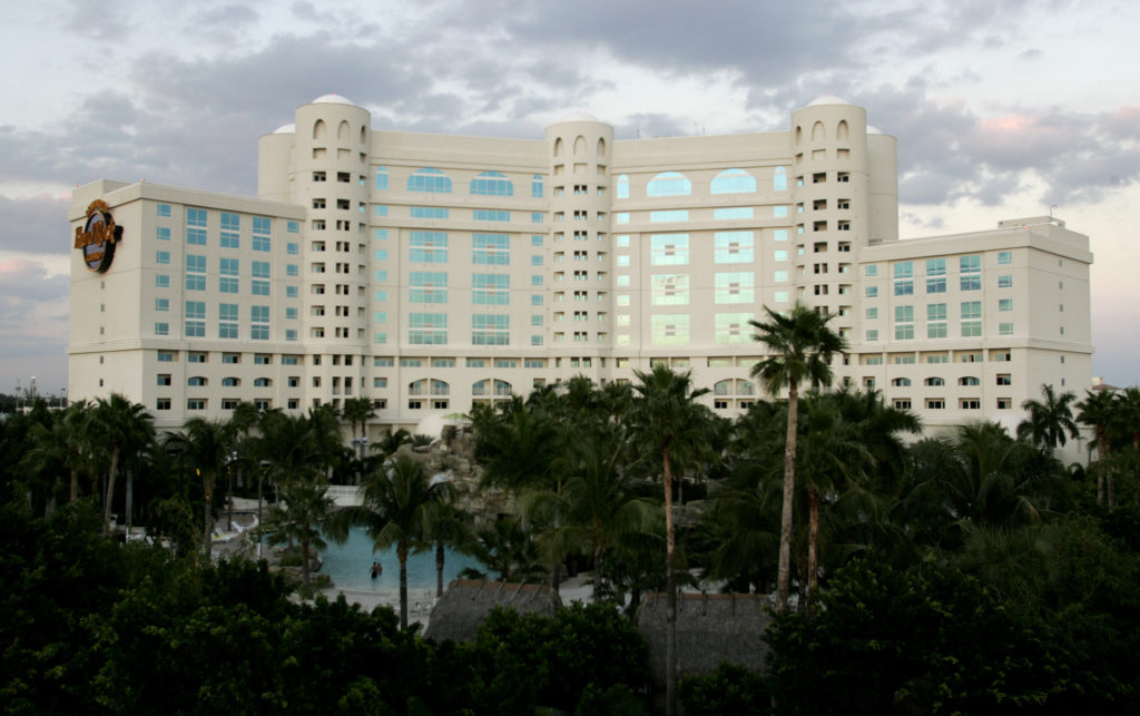 The Seminole Hard Rock Hotel and Casino is seen in Hollywood