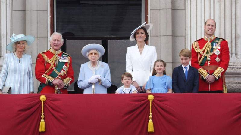 The video featured the royal family on the balcony at the 2022 Trooping the color as seen above. MEGA
