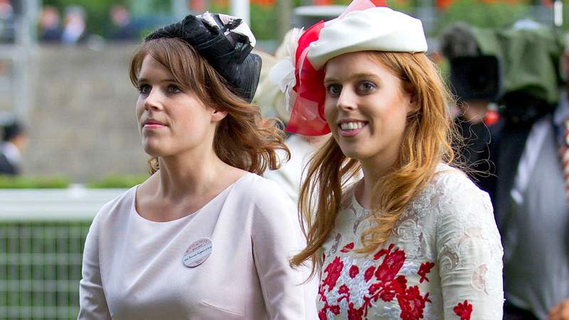 Princess Eugenie and Princess Beatrice attend Royal Ascot in 2012. By: MEGA