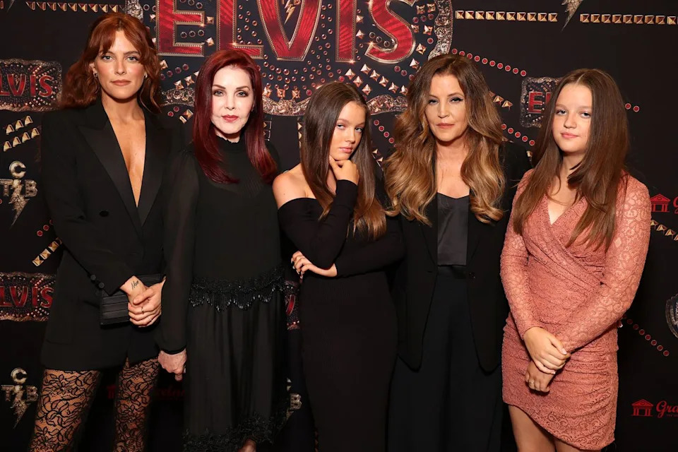Riley Keough, Priscilla Presley, Harper Vivienne Ann Lockwood, Lisa Marie Presley and Finley Aaron Love Lockwood at a Special Screening of 'ELVIS' on June 11, 2022 in Memphis, Tennessee.Credit: Eric Charbonneau/Getty