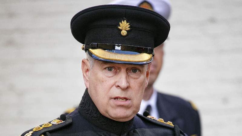 Andrew Mountbatten-Windsor during a royal visit to the commemoration of the 75th anniversary of the liberation during World War II in 2019. By: MEGA