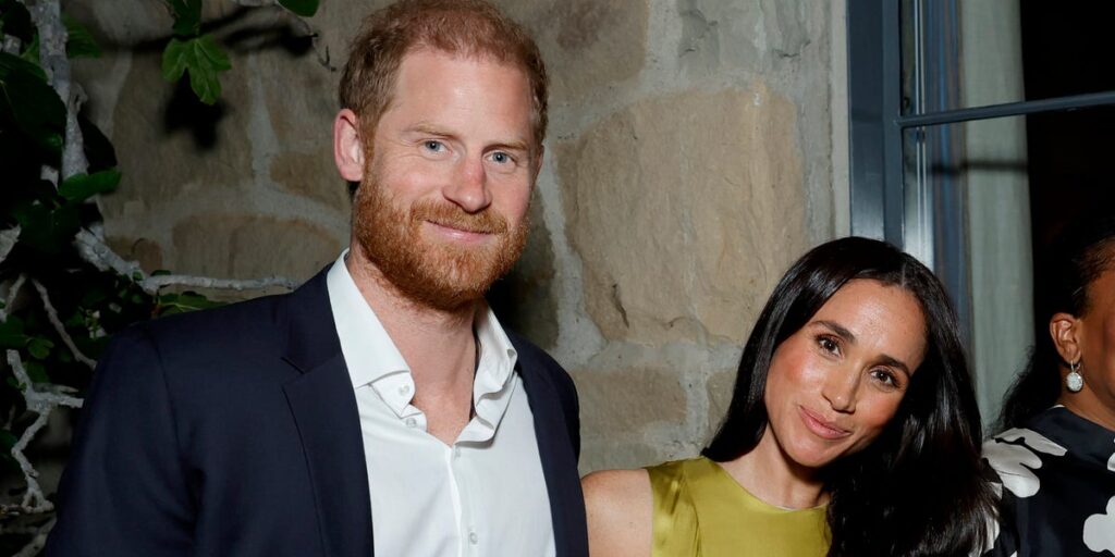 Meghan Markle Wears a Sleeveless Silky Green Dress to Netflix Party