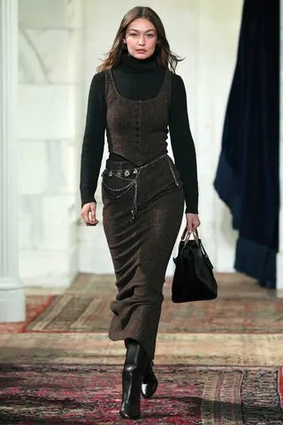 Gigi Hadid walks the runway for Ralph Lauren during New York Fashion Week on Feb. 10, 2026Credit: Dia Dipasupil/Getty