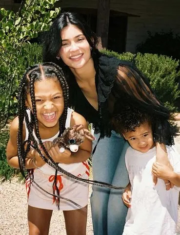 Kylie Jenner with her kids Stormi and Aire.Credit: Kylie Jener/Instagram
