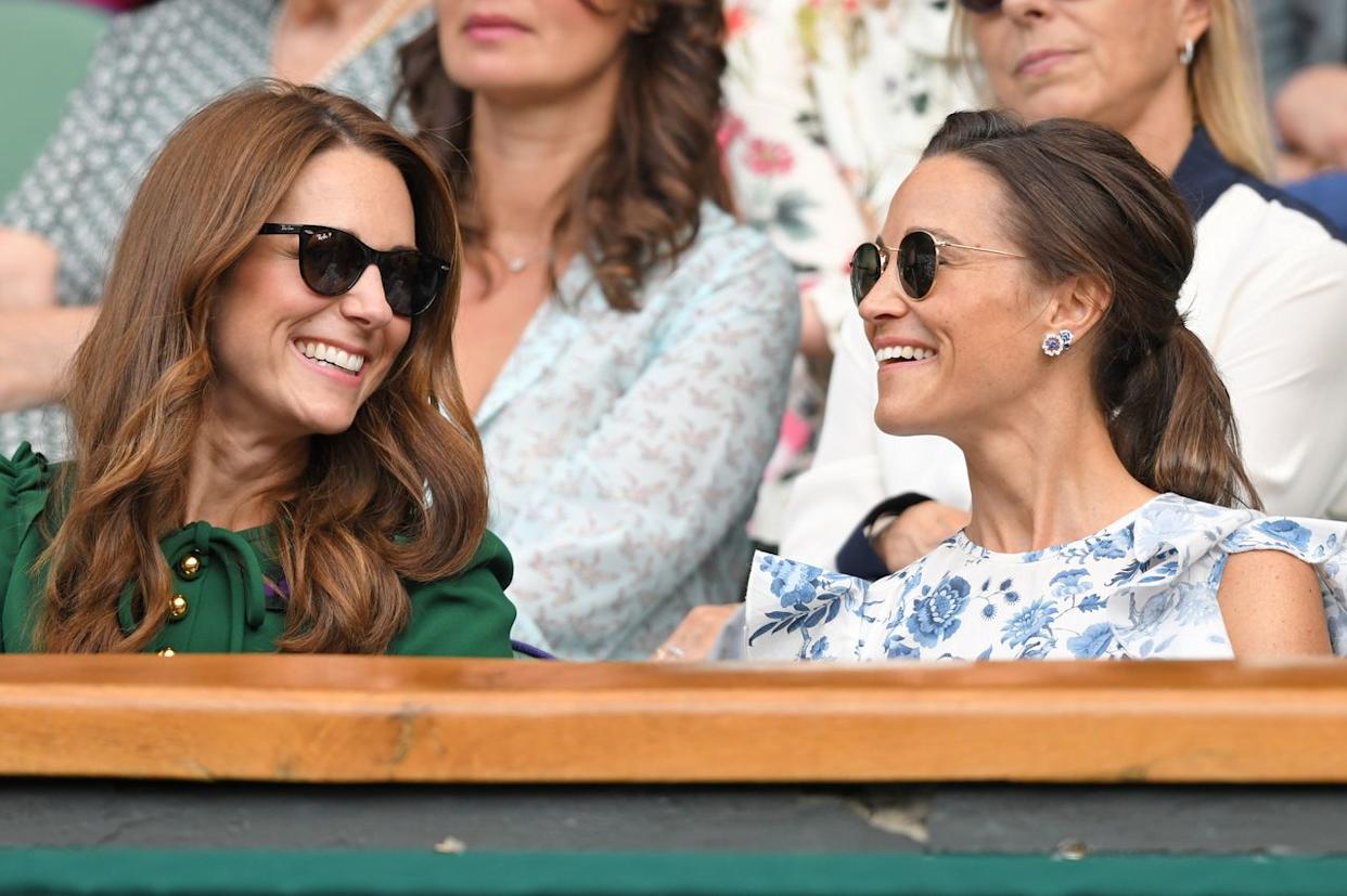 Kate and Pippa Middleton at Wimbledon in July 2019.Credit: Getty Images