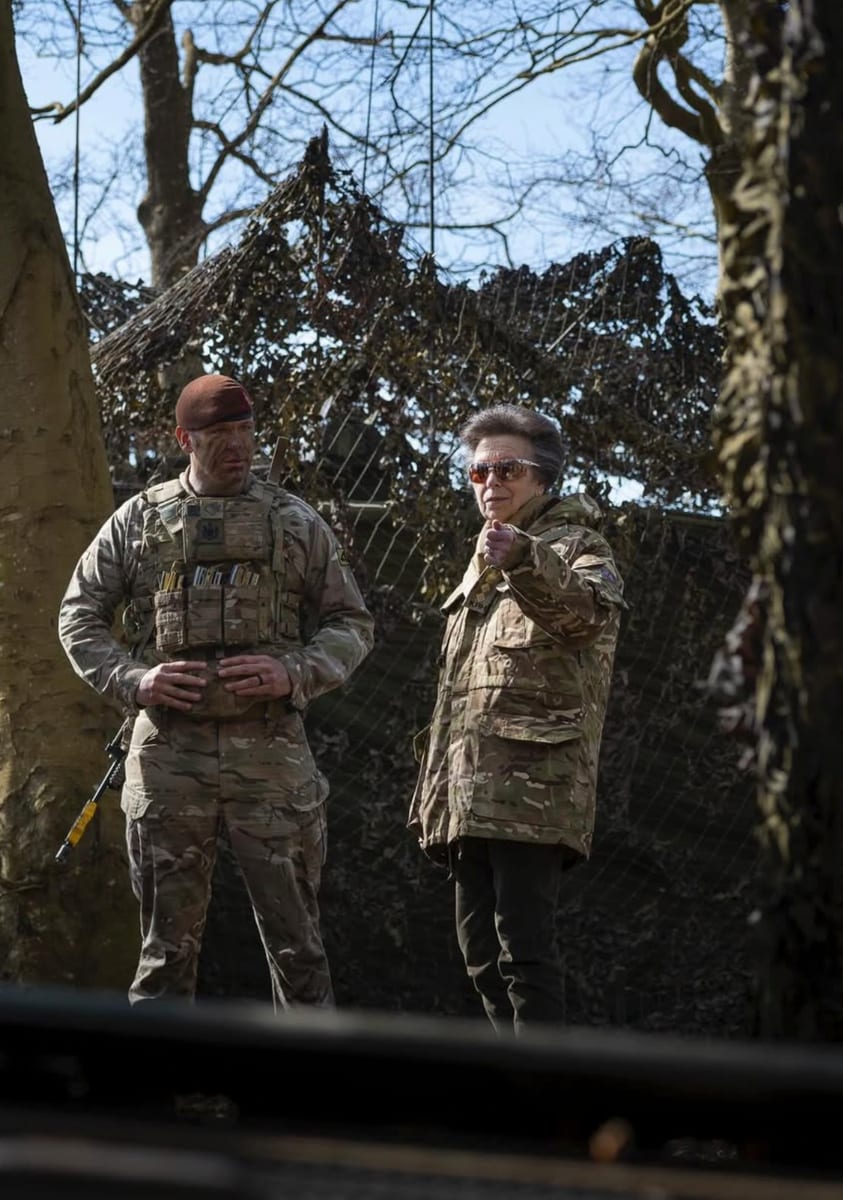 The Princess Royal’s visit highlights her decades-long connection to The King’s Royal Hussars, dating back to 1969.