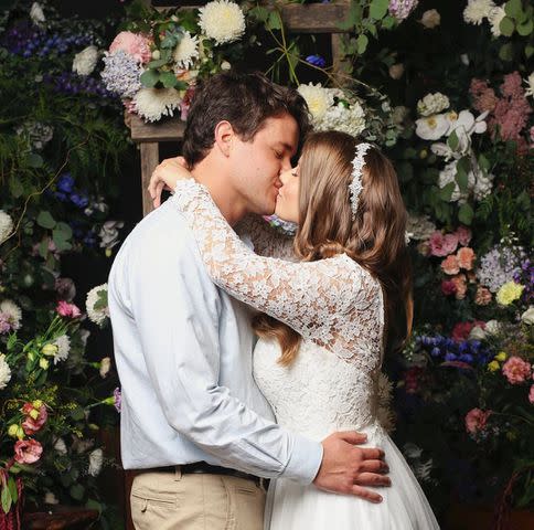 Chandler Powell and Bindi Irwin kiss during their wedding on March 25, 2020Credit: Bindi Irwin/Instagram