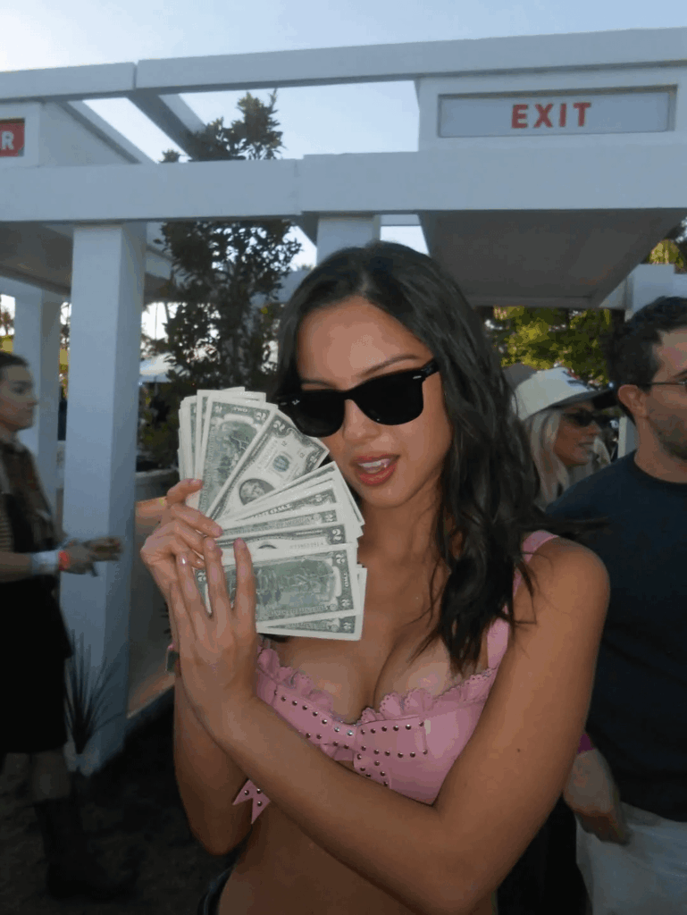 Olivia Rodrigo's new Instagram post featuring pictures from her surprise appearance during Addison Rae's Coachella set yesterday