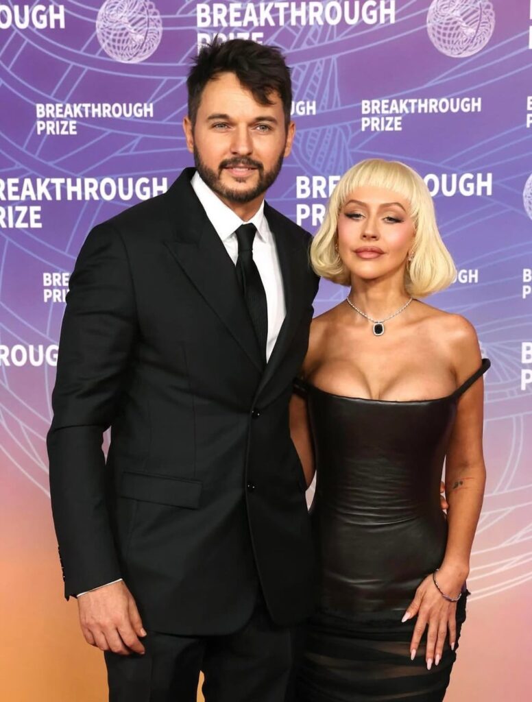 Christina Aguilera and her fiancé Matthew Rutler at the 12th Breakthrough Prize Ceremony in Santa Monica (April 18, 2026)