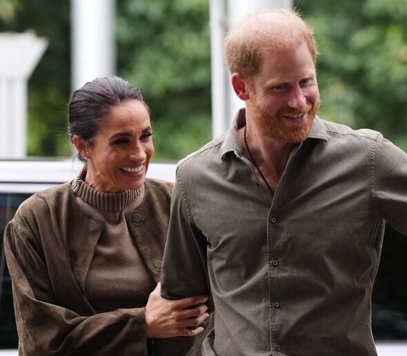 MELBOURNE, AUSTRALIA - APRIL 14: Prince Harry, Duke of Sussex and Meghan, Duchess of Sussex arrive at the Australian National Ve