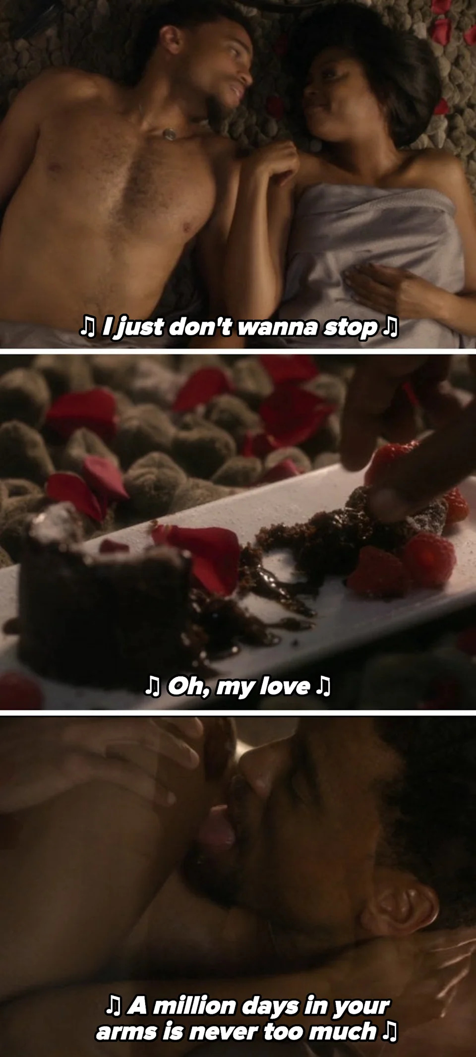 Ealy and Henson filming a *********