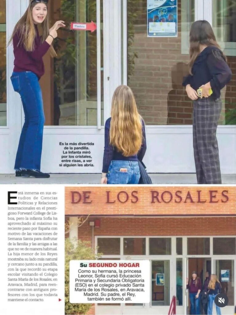Infanta Sofia spotted visiting her old college during Easter break from university