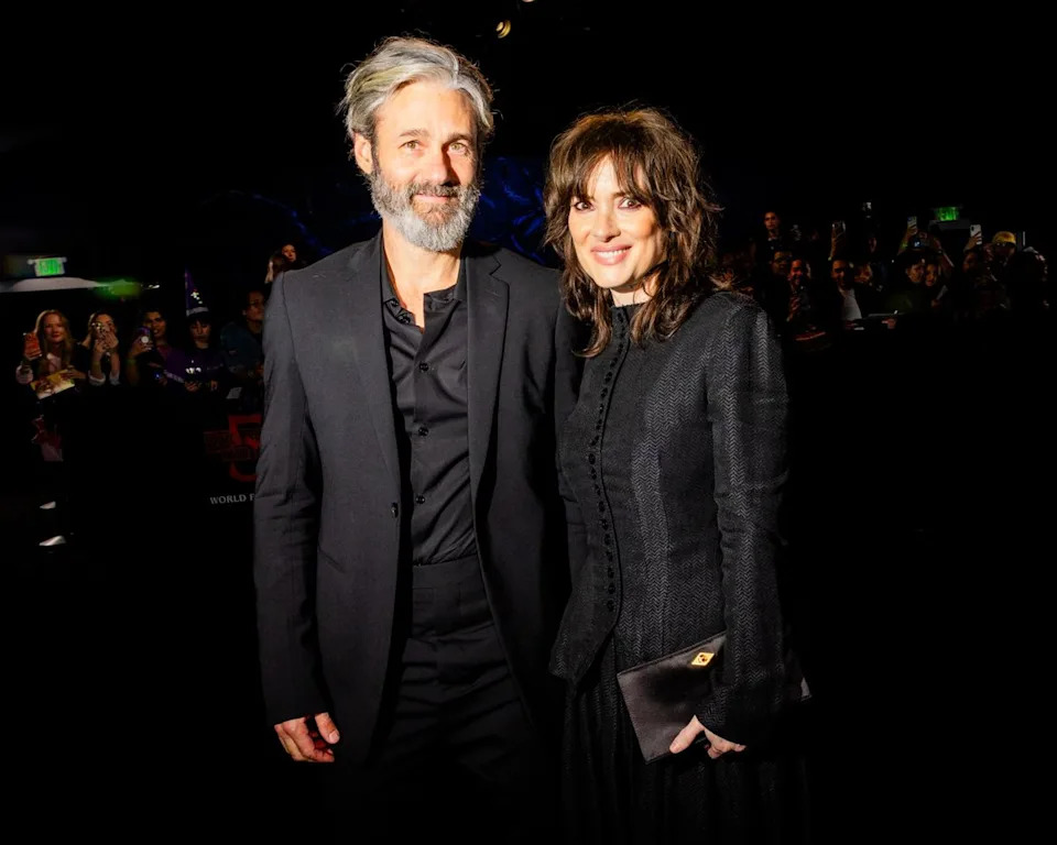 Scott Mackinlay Hahn and Winona Ryder in November 2025.Credit: Roger Kisby/Getty Images for Netflix