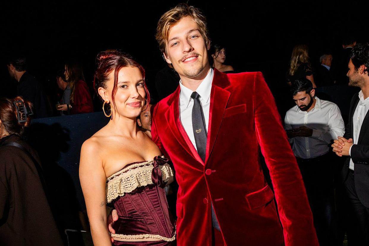 Millie Bobby Brown and Jake Bongiovi attend Netflix's 'Stranger Things' season 5 world premiere at TCL Chinese 6 Theatre in Los Angeles on Nov. 6, 2025Credit: Roger Kisby/Getty