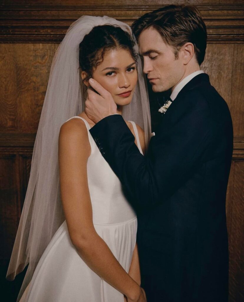 Vogue shares the wedding photoshoot for Emma Harwood and Charlie Thompson. For ‘The Drama’ starring Zendaya and Robert Pattinson
