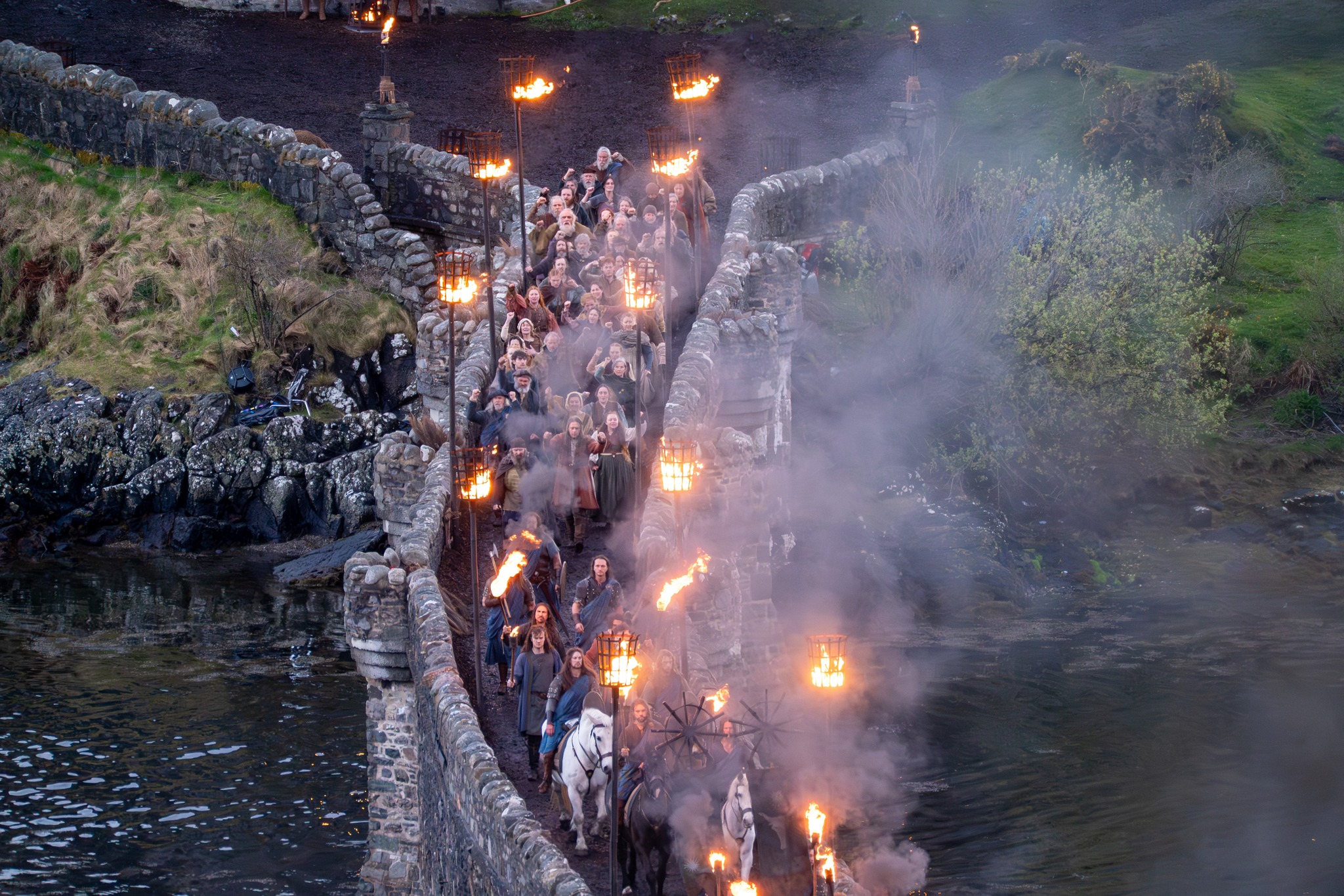 Shooting of the Highlander remake at Eilean Donan Castle, on the northwest coast of Scotland.