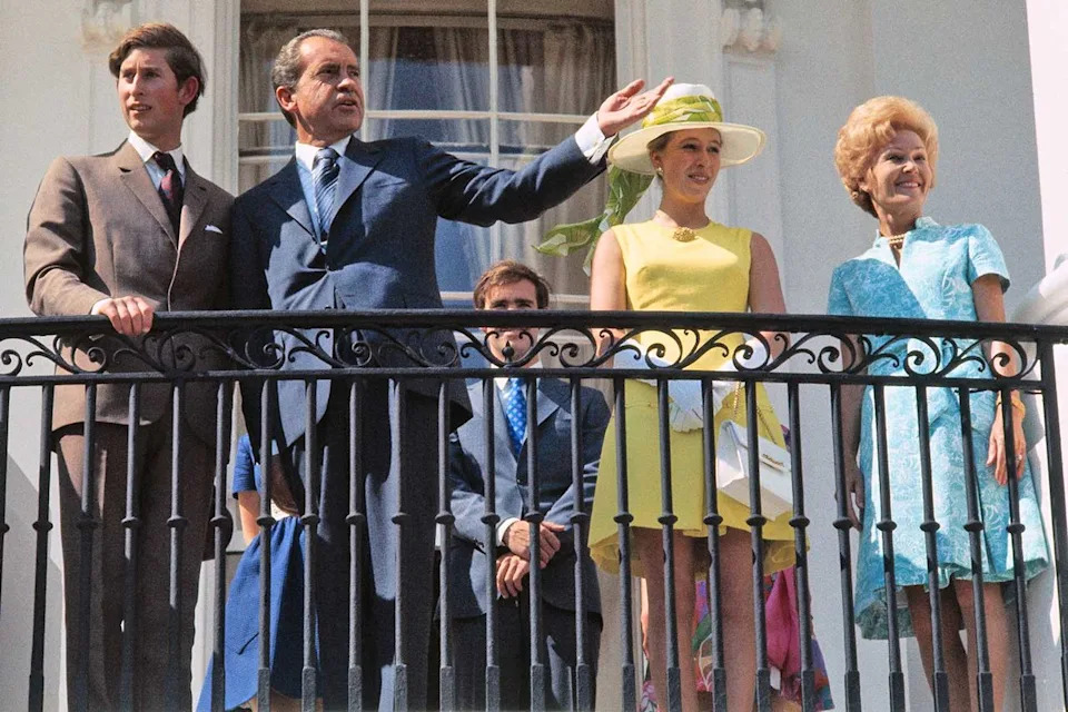 President Nixon welcomes Prince Charles and Princess Anne to the White House in 1970Credit: Bettmann Archive/Getty