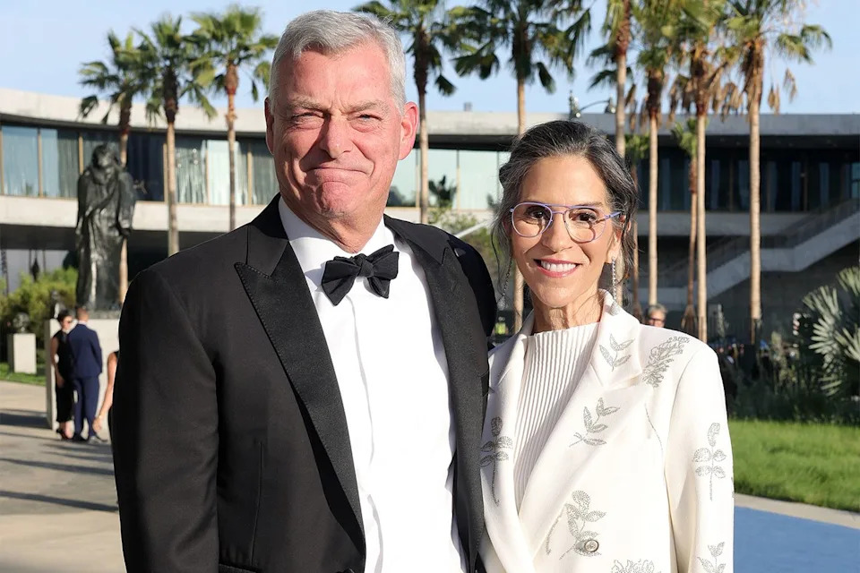 Tony Ressler (left) and Jamie Gertz on April 16Credit: Stefanie Keenan/Getty