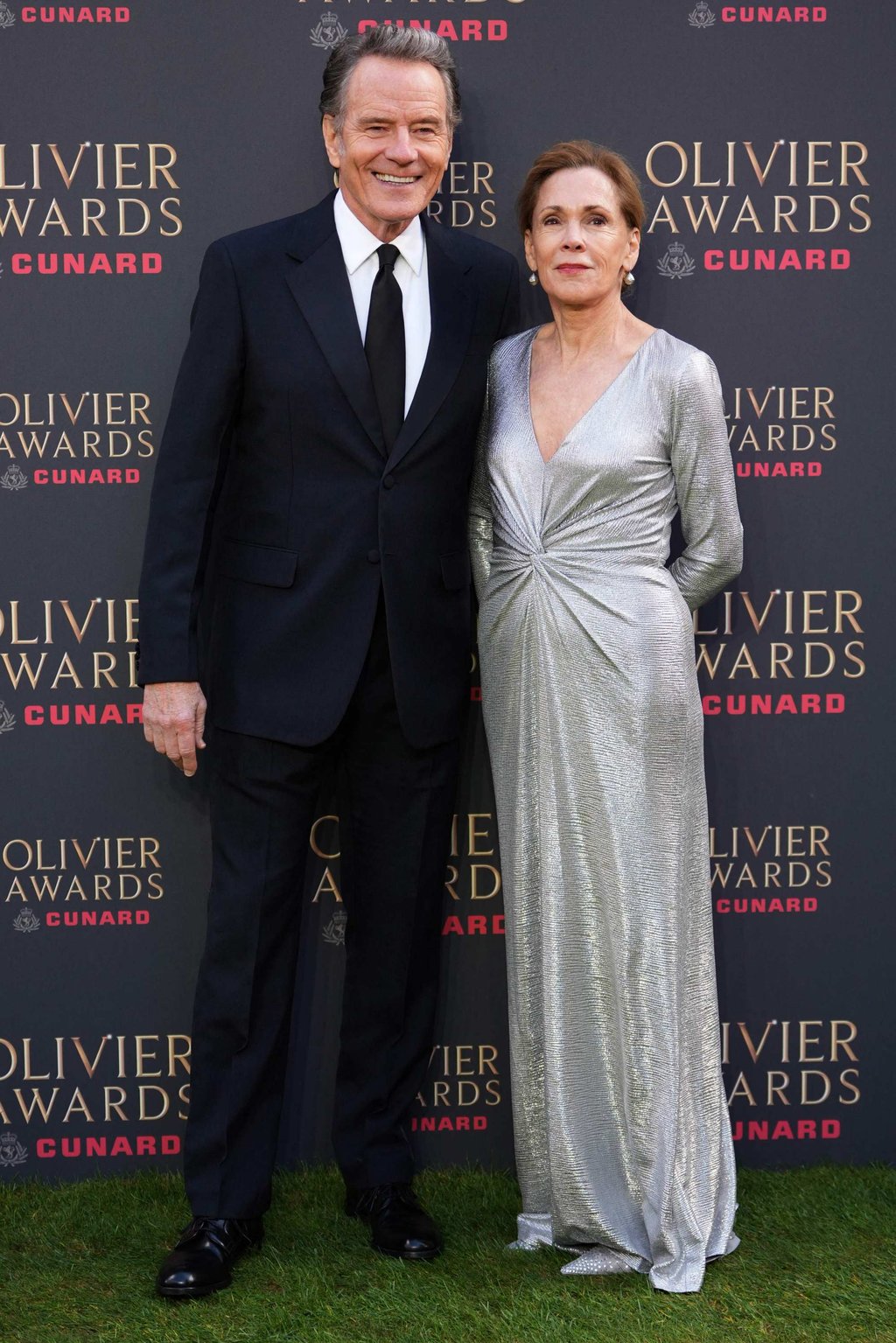 Bryan Cranston and Robin Dearden at the Olivier Awards 2026 in London. Photo: AFP
