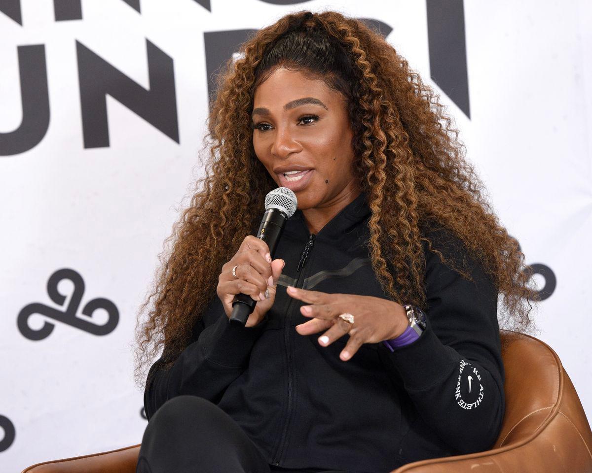Serena Williams speaks onstage at Cloud9 Champion's Day on November 09, 2021.Credit: Vivien Killilea/Getty Images for Cloud9