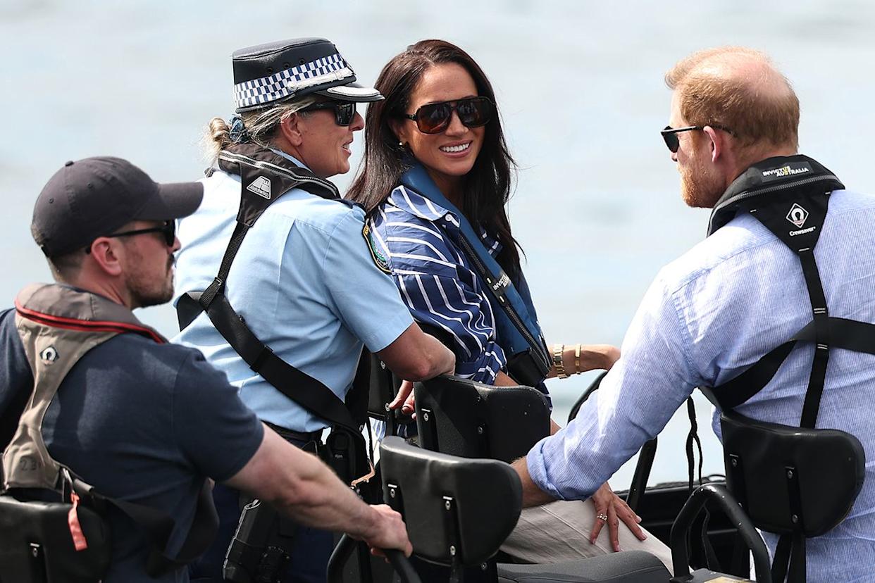 Meghan Markle and Prince Harry on Sydney Harbour on April 17, 2026Credit: Cameron Spencer/Getty