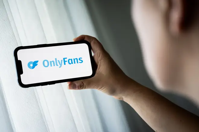 In this photo illustration, a OnlyFans logo is seen