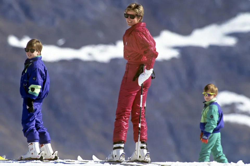 Princess Diana with sons Prince William and Prince Harry in Lech, AustriaCredit: Julian Parker/UK Press via Getty