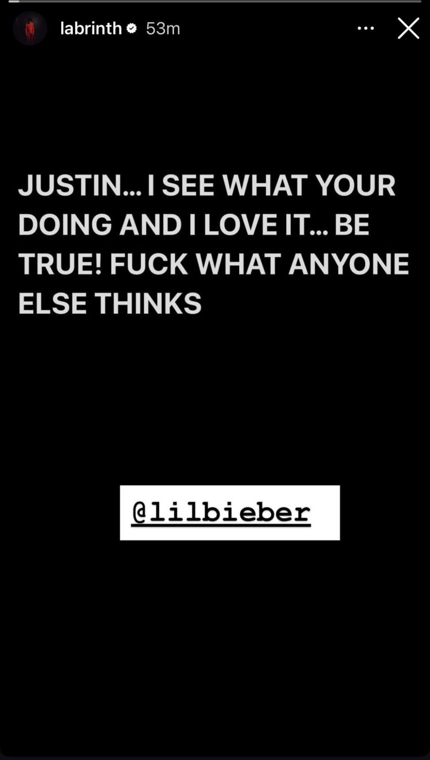 Labrinth posts IG story in support of Justin Bieber after his Coachella headliner