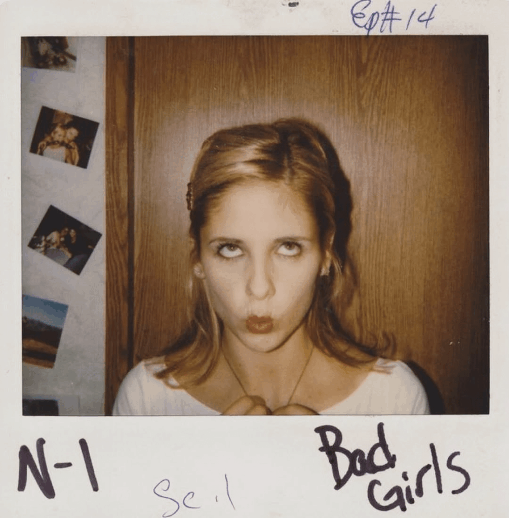 Sarah Michelle Gellar in continuity polaroids from Buffy the Vampire Slayer (1997-2003)