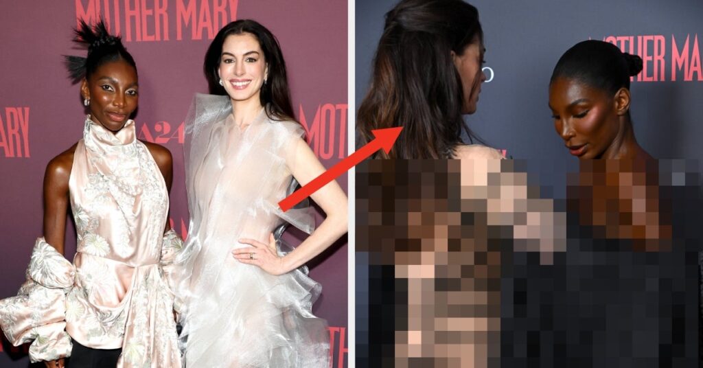 Anne Hathaway Had The “Perfect Dress” To Help Michaela Coel Avoid A Wardrobe Malfunction On The Red Carpet - BuzzFeed