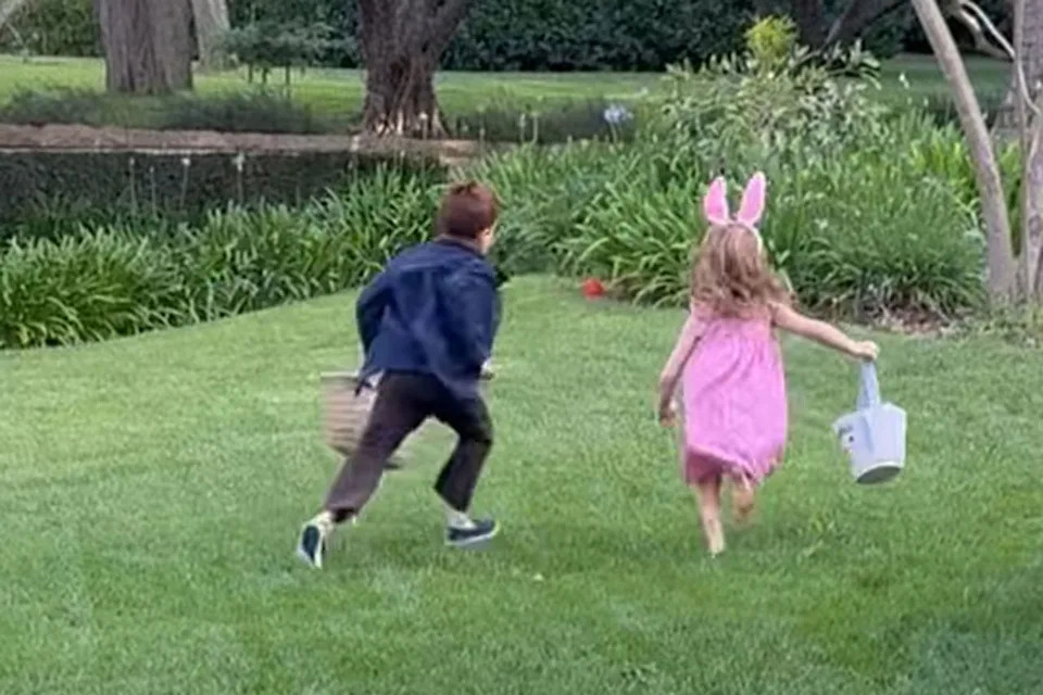 Prince Archie and Princess Lilibet's Easter egg huntCredit: Meghan Markle/Instagram