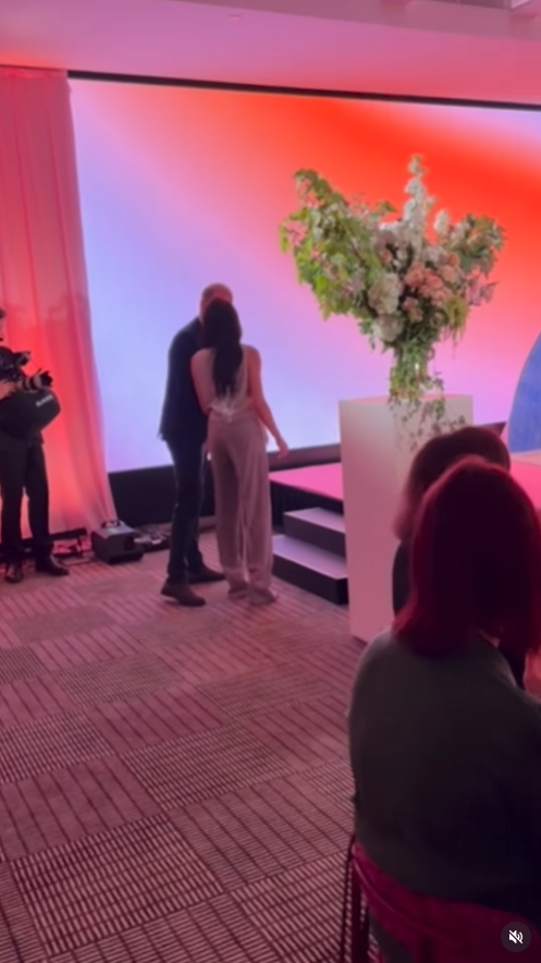Prince Harry and Meghan shared a blink-and-you'll-miss-it kiss on the lips