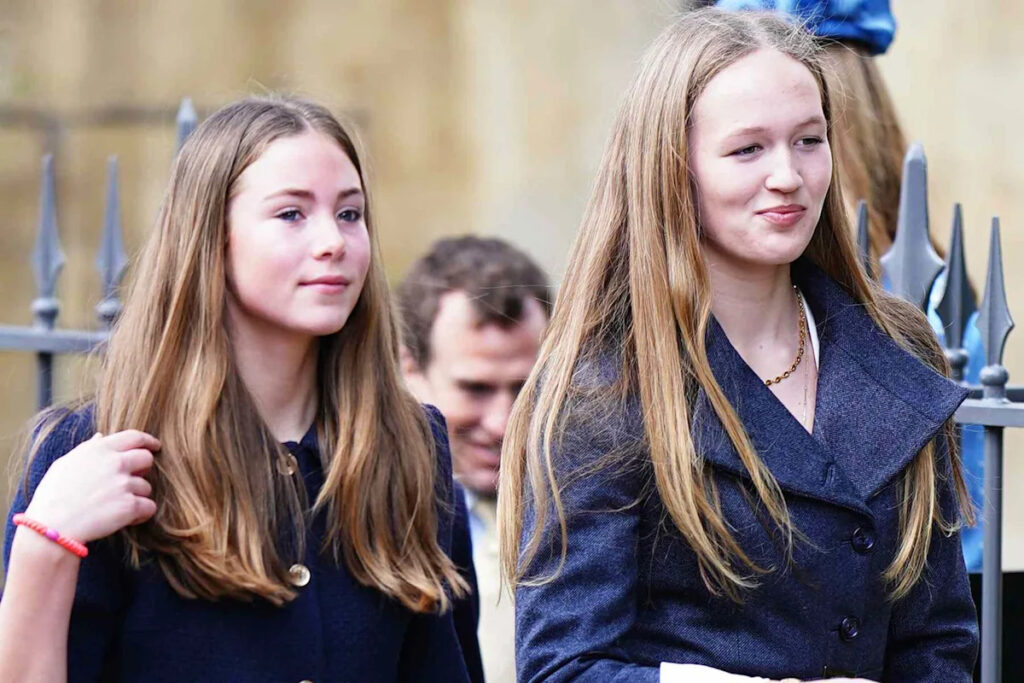 Peter Phillips' Future Stepdaughter Georgina, 13, Makes Her Royal Debut at Easter Church Outing