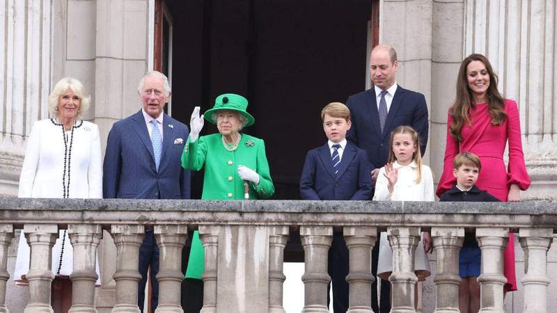 The queen's nearest and dearest gathered at Buckingham Palace to remember the late monarch on her 100th birthday.MEGA