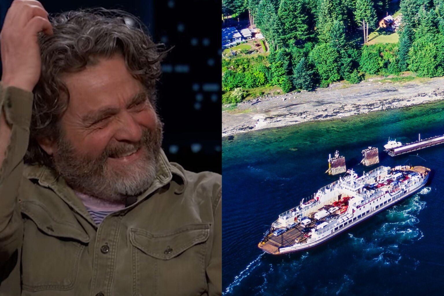 Zach Galifianakis reveals that he lives on a remote island in B.C.