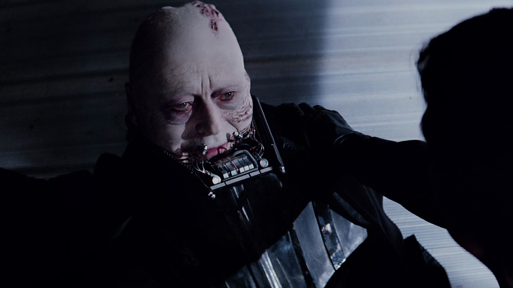 Darth Vader without his helmet on in Return of the Jedi