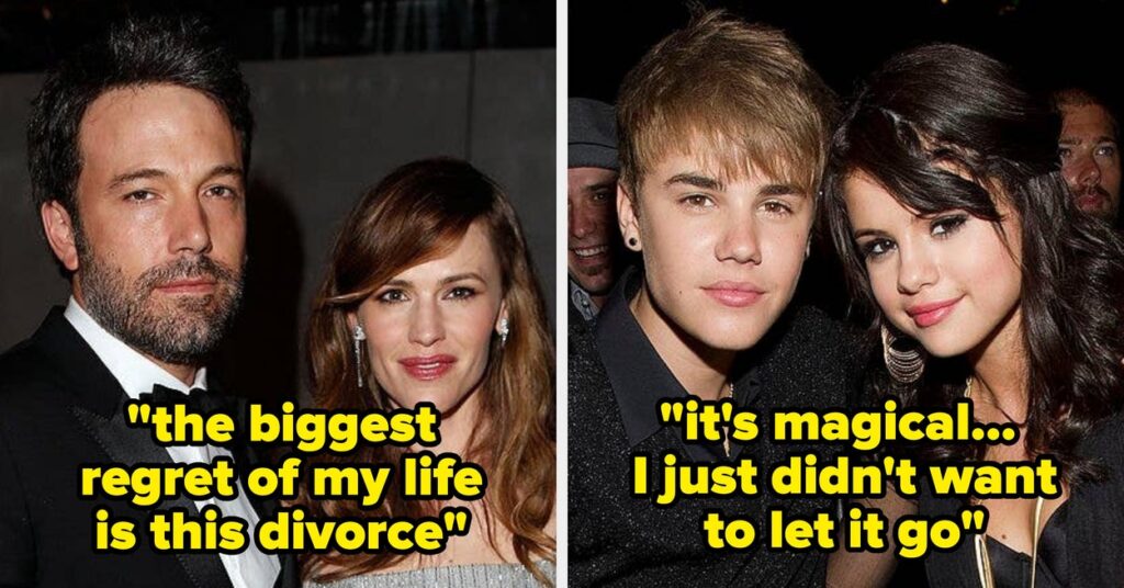Celebrities' Biggest Relationship Regrets