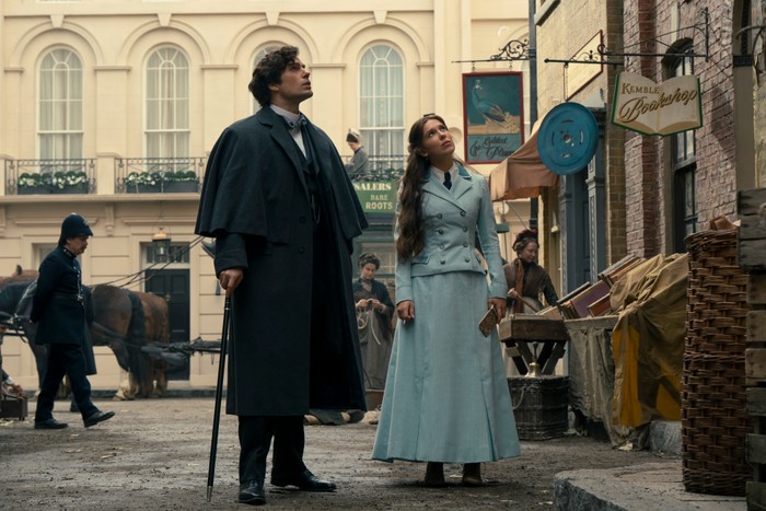 Enola Holmes 3. (L to R) Henry Cavill as Sherlock Holmes and Millie Bobby Brown as Enola Holmes in Enola Holmes 3. Cr. John Wilson/Netflix ©2026.