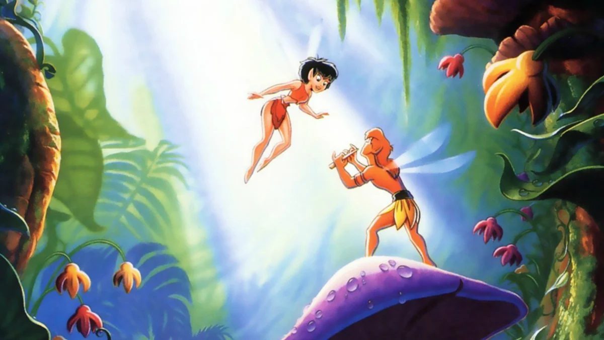 Poster art for the 1992 animated film FernGully: The Last Rainforest.