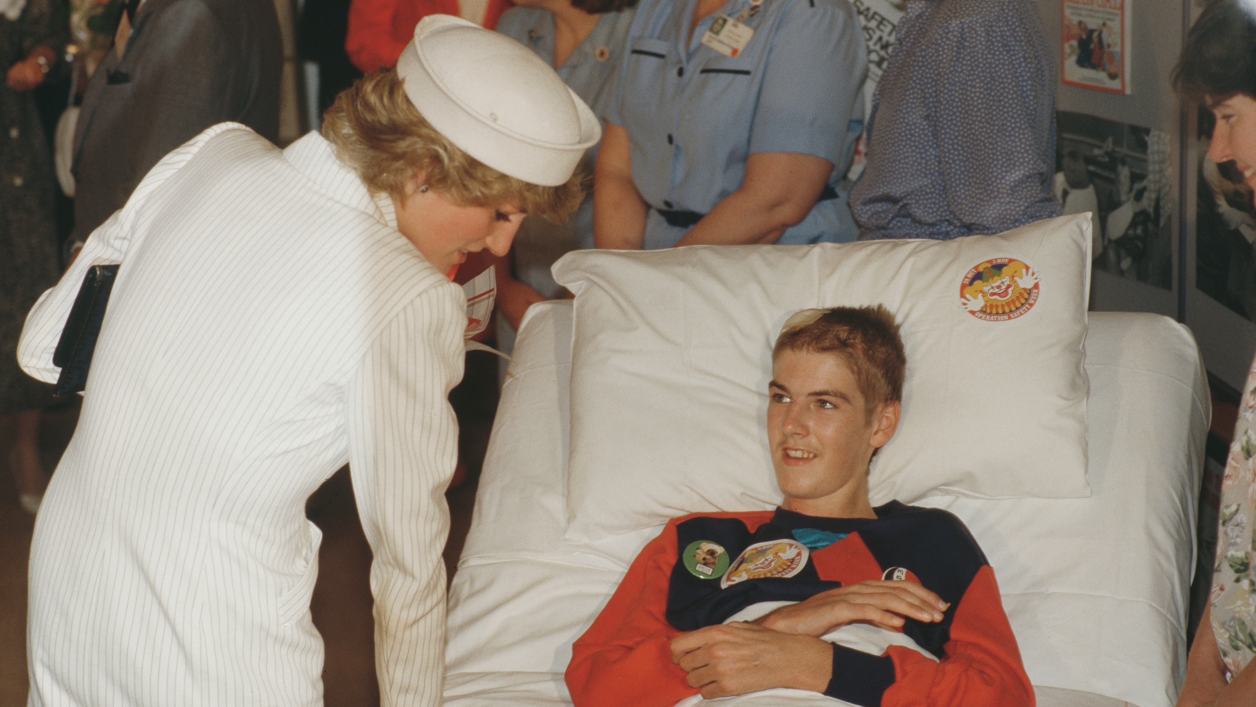 Diana, Princess of Wales visits a children's hospital in Melbourne, Australia, October 1985