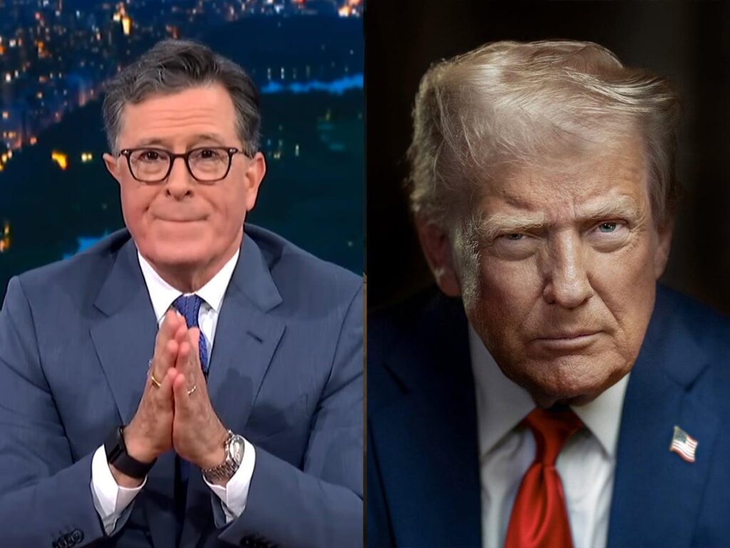 Stephen Colbert says “narcissist” Donald Trump “does not appear to care if the entire world burns”